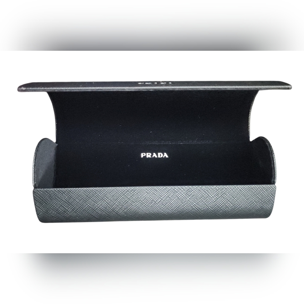 NWOT Prada Medium Black Flip Top Magnetic Round Clamshell Case - Picture 2 of 7
